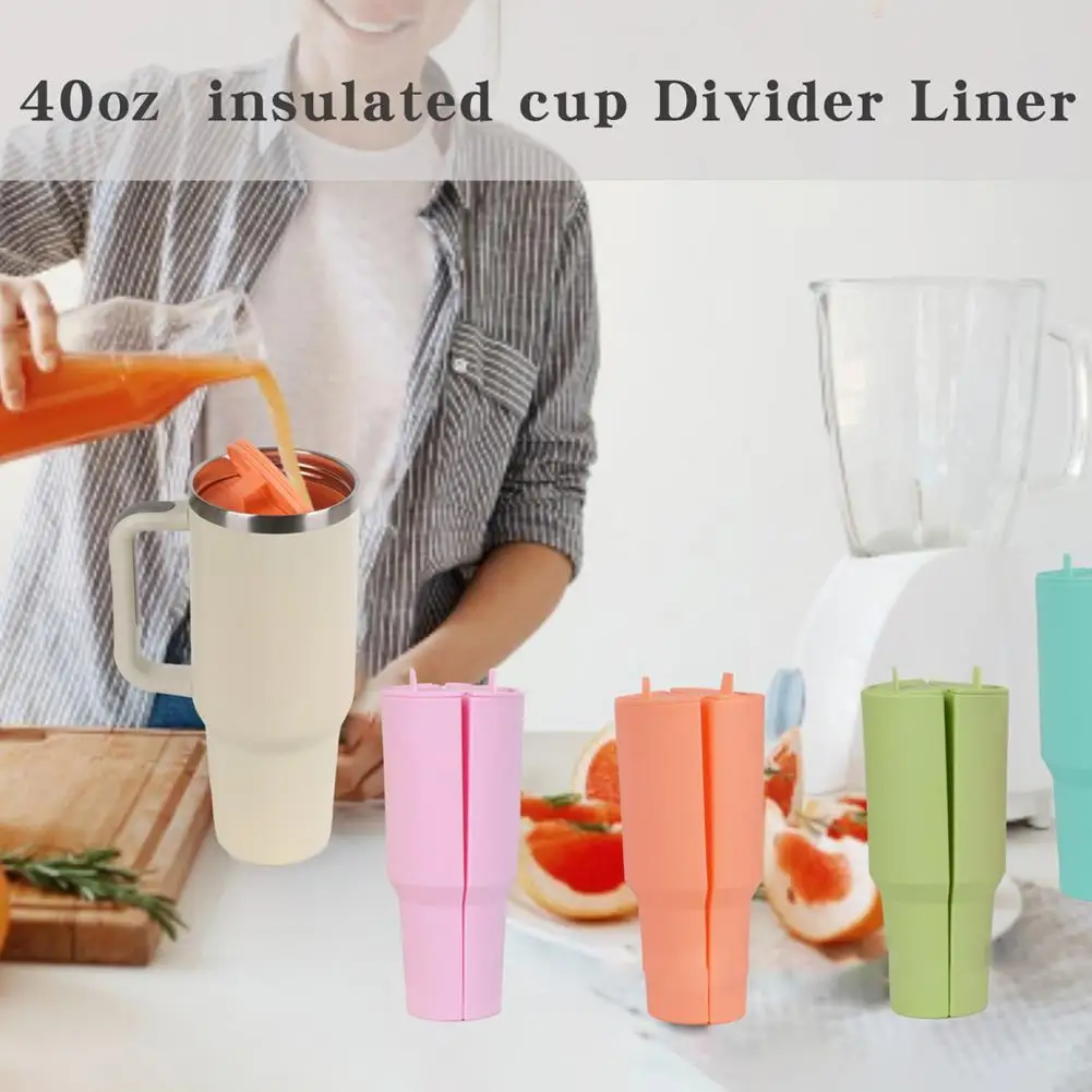 Revestimiento de silicona para taza, diseño desmontable, tapa sellada, dos bebidas en uno, a prueba de fugas, creativo, para acampar, 1 unidad