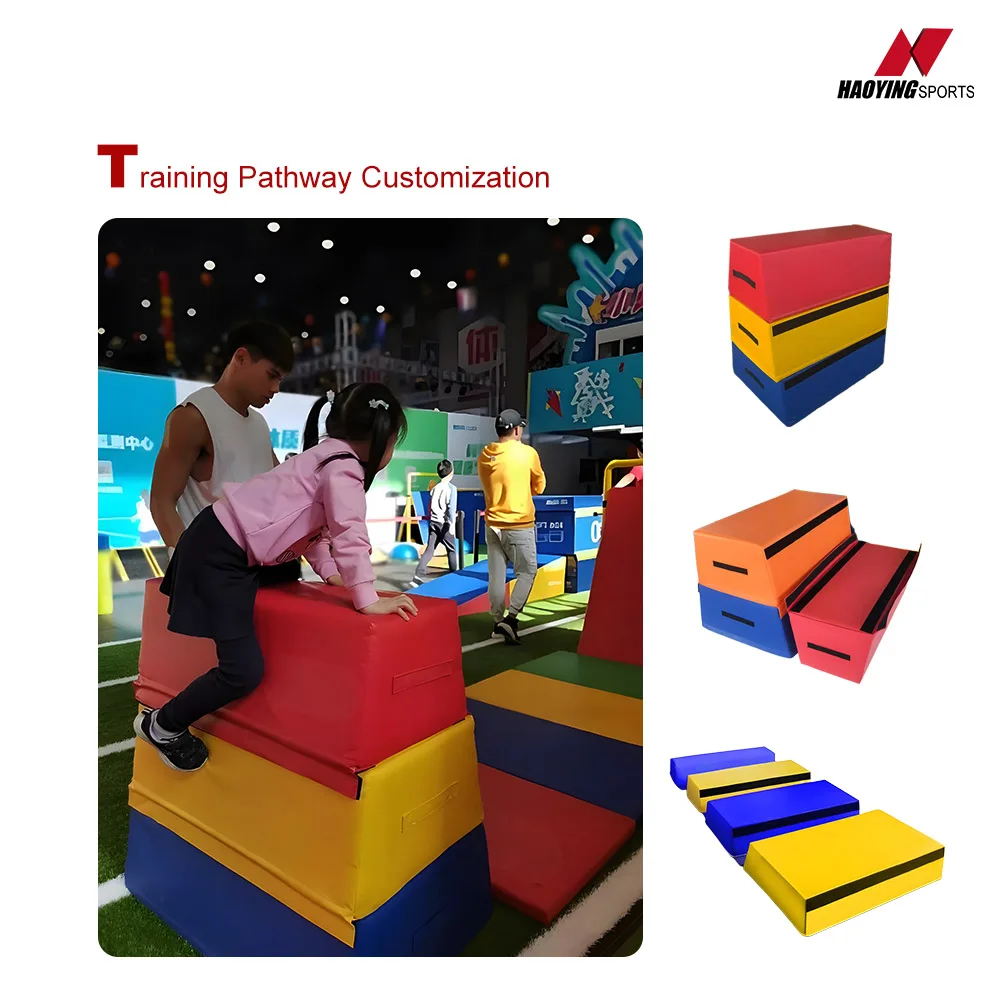 أفضل بائع PVC شبه منحرف الجمباز Plyo Boxes المعدات الناعمة المشهورة بين المدربين
