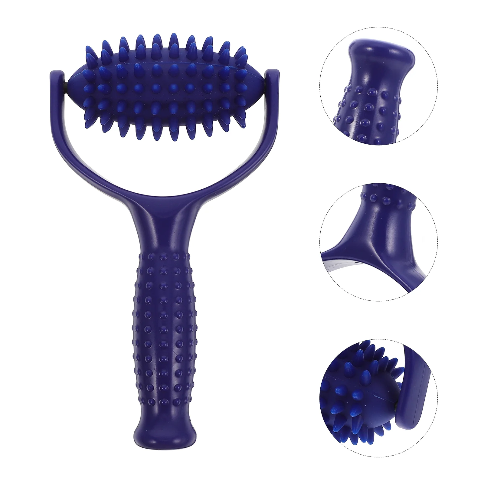 

Whole Body Spiked Massage Ball Roller Stick Yoga (Blue) Walker Scalp Massager Pvc Home Neck