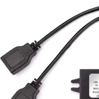 Waterproof 12V To 5V 3A DC Converter Dual Port Step Down Module For Car Truck Boat RV Electronic Device Charging Solution