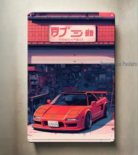 Nsx Car Metal Poste…