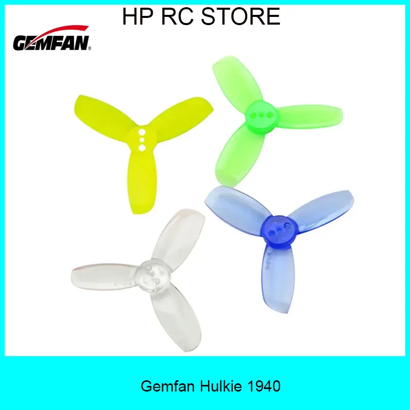 

4Pairs Gemfan Hulkie 1940 1.9x4.0 PC 3-Blade Propeller Prop CW CCW For 1104 1105 Motor RC Racer Racing Drone