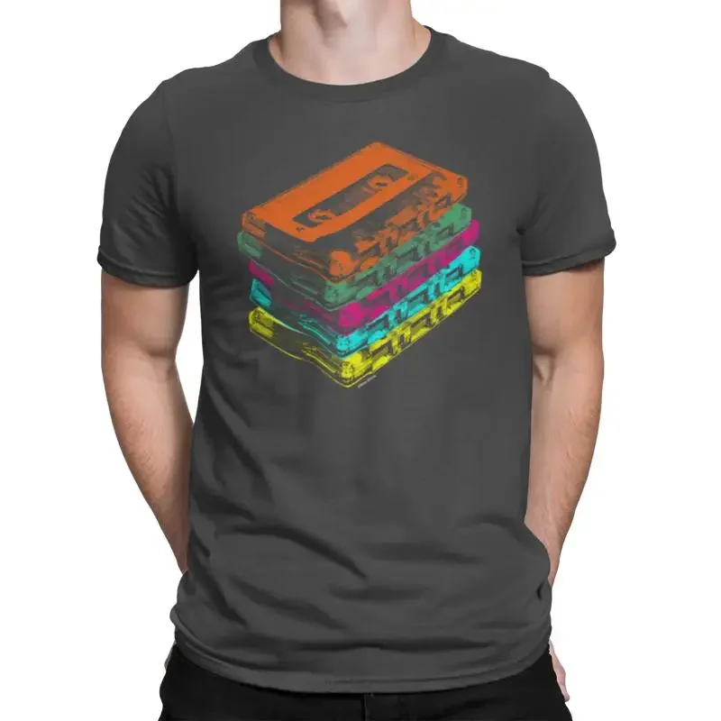 Mens Retro Cassette T Shirt 80S Mix Tapes Hip Hop Disco Dance C90 Music