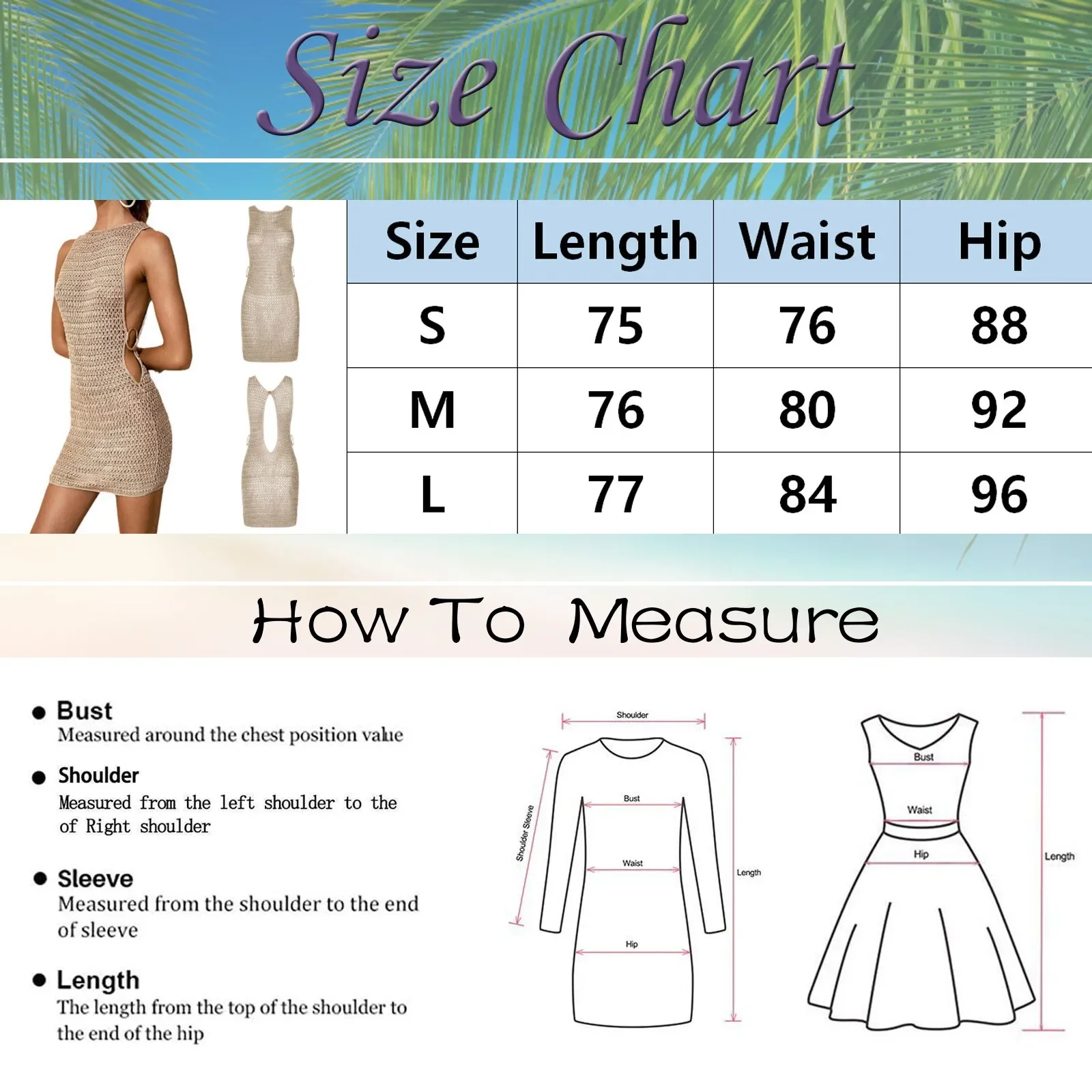 Women's Sexy Hollow Knitted Beach Bikini Swimsuit Summer New Solid Backless Beach dress Swimwear Cover Up Sunscreen clothing