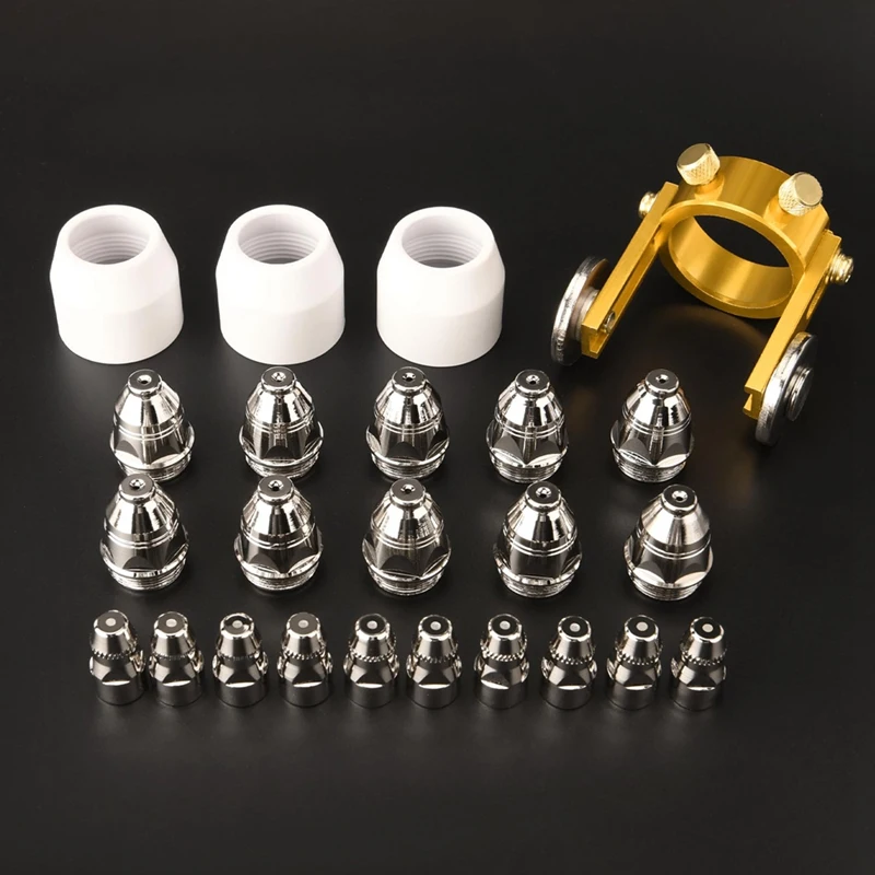 DT16 48Pcs P80 Plasma Cutter Torch Consumables Kit, 1.5mm Nozzle Tips Electrode for LTP8000 LGK80 CUT80, 20-100A 40mm Cut