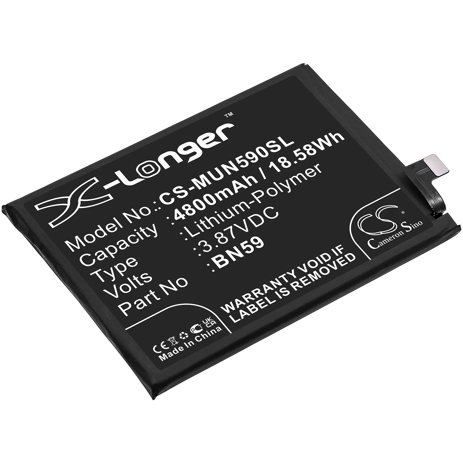 Replacement Replacement 4800mAh Mobile  SmartPhone Battery BN59 for Xiaomi Redmi Note 10  M2101K7AI  M2101K7AG + Tools and Gift