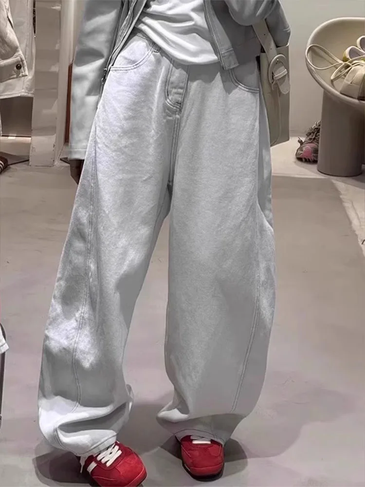 

High Waist Wide Leg Jeans Women's Spring New Sle Loose Fit Slimming Feeling Floor Length Pants Casual Sle Denim Skinnies