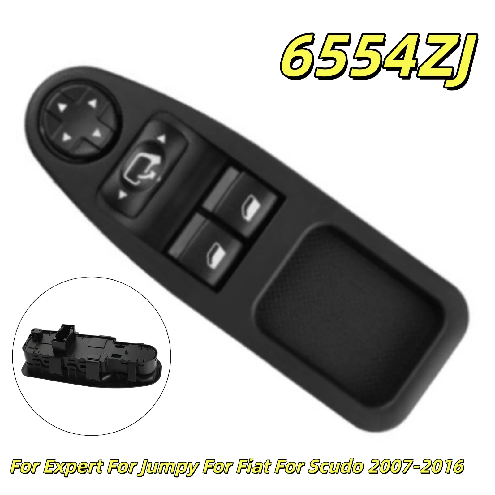 car Master Window Switch 6554ZJ For Expert For Jumpy For Fiat For Scudo 2007-2016 Plastic Interior Control Replacement Part