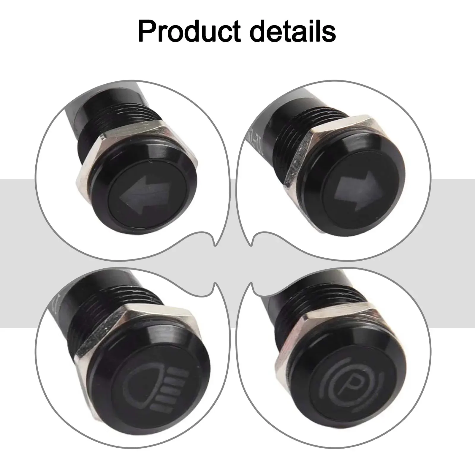 

Black 12mm Signal Light 12mm Waterproof Signal Light DC12V 24V Light Black Oxidation Coating Hassle-Free Setup