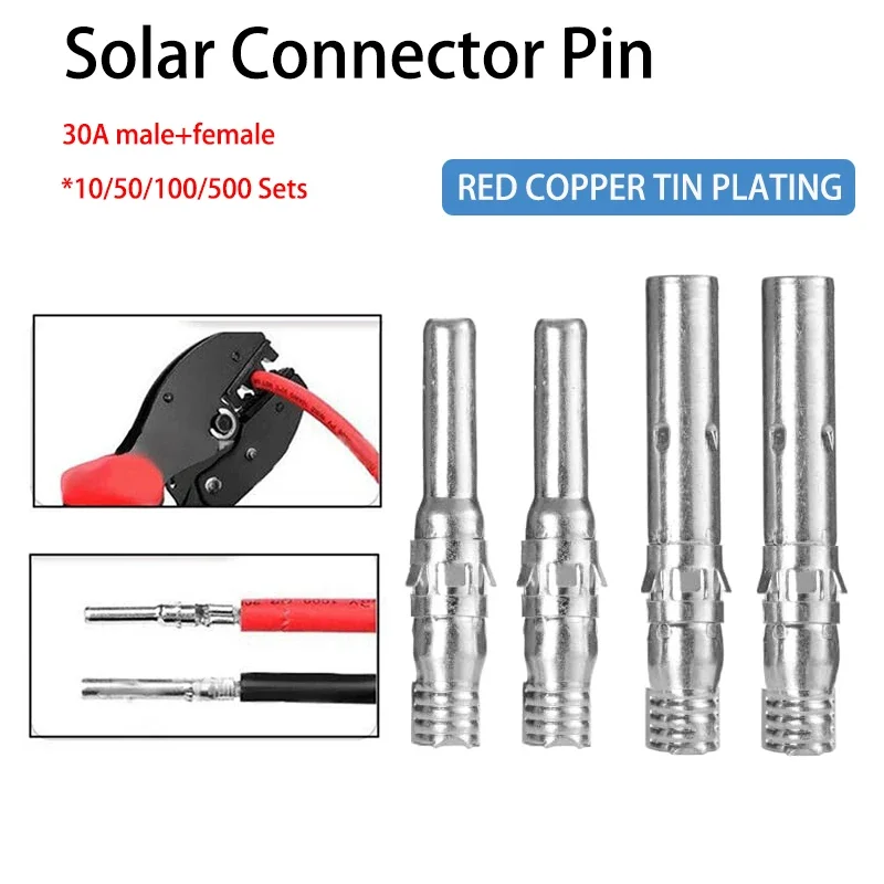 

500/100/50/10 Pairs Solar Connector Male And Female Inside For Pv Cable Connection Of Solar Connector Pins