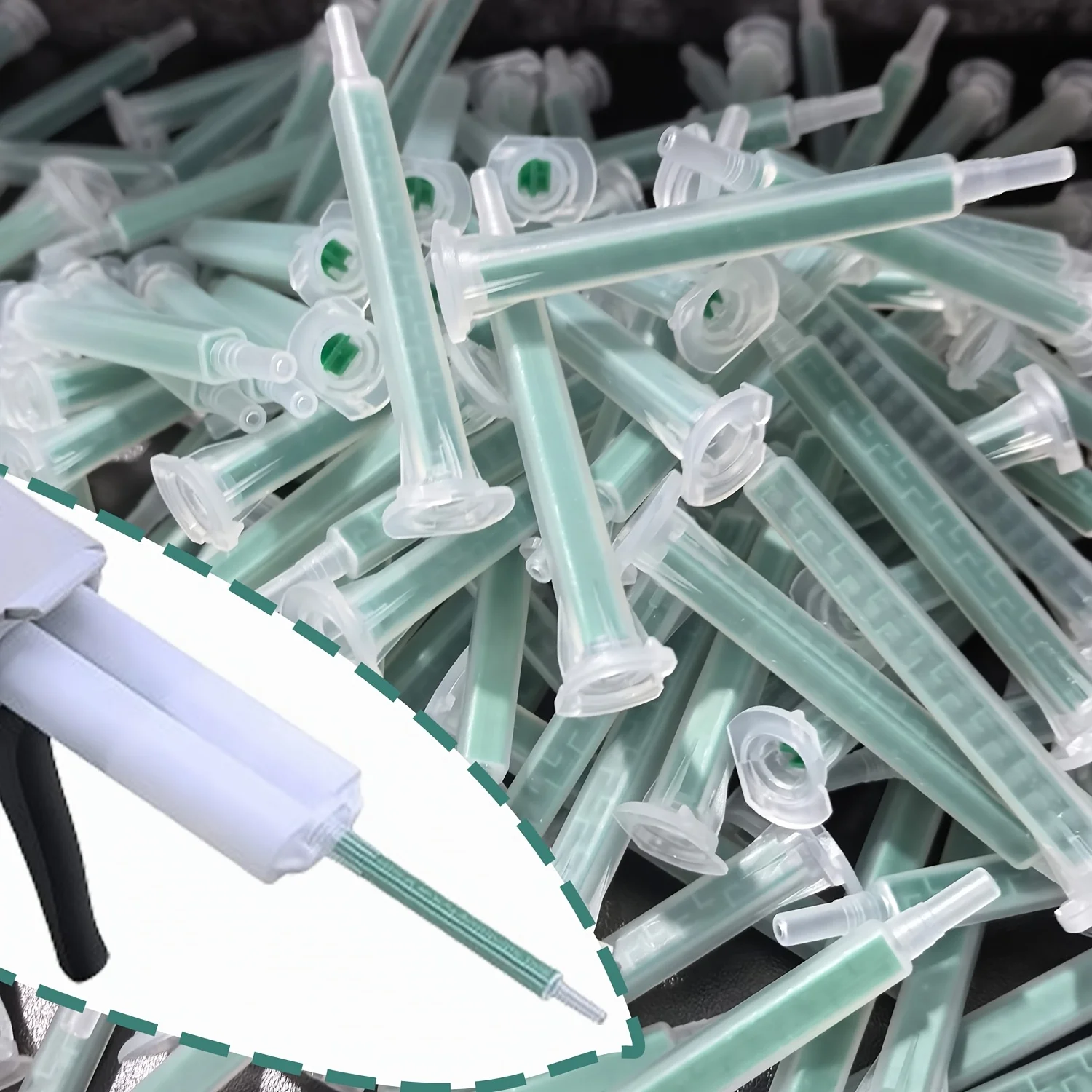 10/20 epoxy resin mixing nozzles, glue applicator, suitable for AB gun with 50 ml/1.7 oz (1:1/1:2 ratio) for static mixing resin