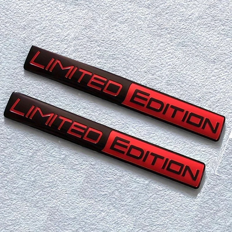 

2PCS Limited Edition Emblem 3D Metal Badges Decal Sticker Auto Racing Sport Emblem for Rear Trunk Side Fender Car Motorcycle