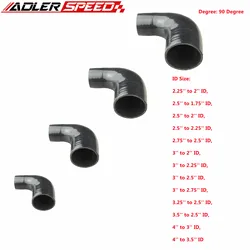Universal ID 51mm 55mm 57mm 60mm 63mm 70mm 75mm 90 Degree Reduce Elbow General Silicone Coolant Intercooler Pipe Turbo Air Tube