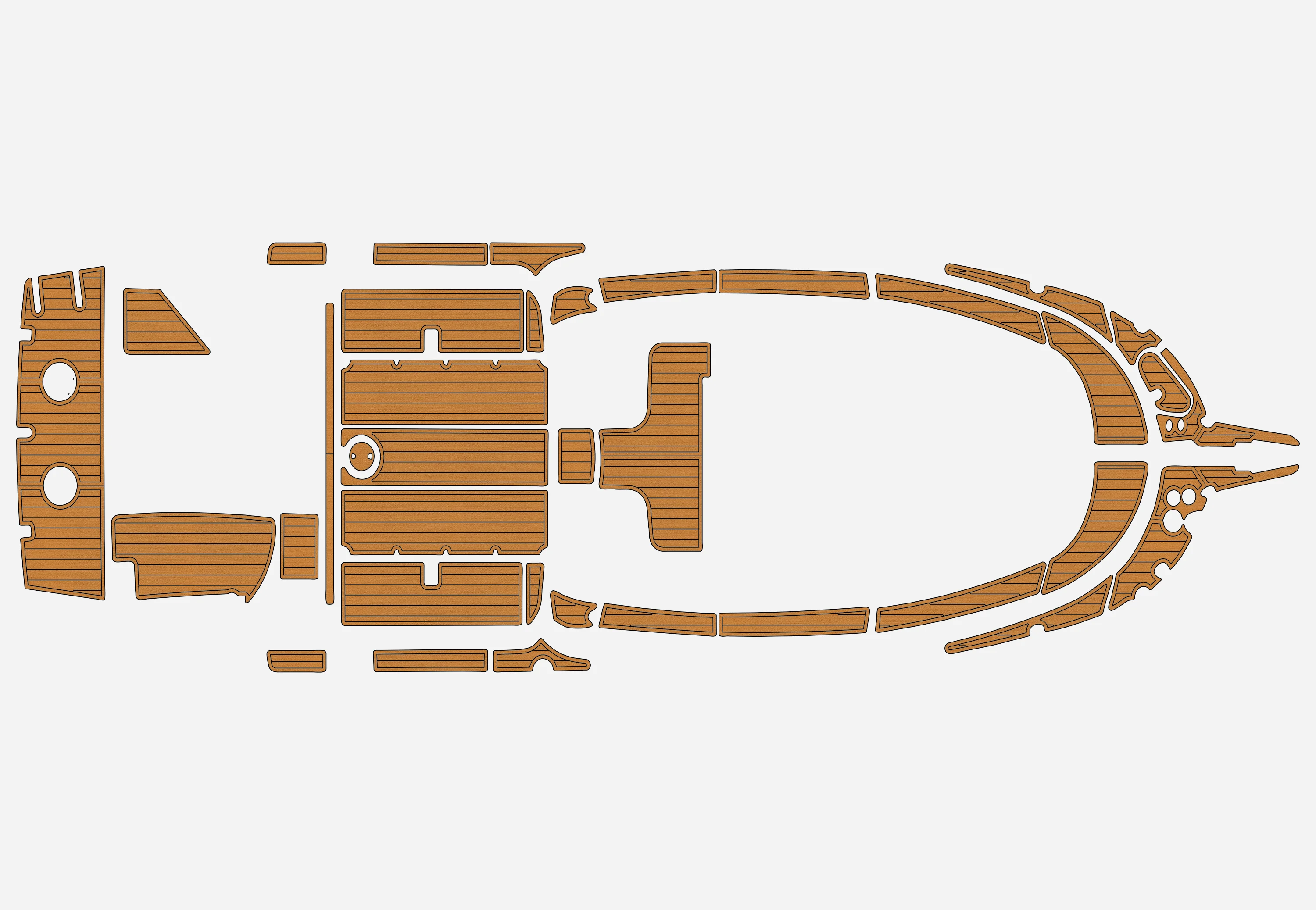 

Морской коврик из ЭВА-пены 6 мм (1/4 дюйма) с нескользящим покрытием под тик для Bayliner Trophy 2902 Walkabout Islander 2008 года, аналог Seadek Gatorstep, для морских судов