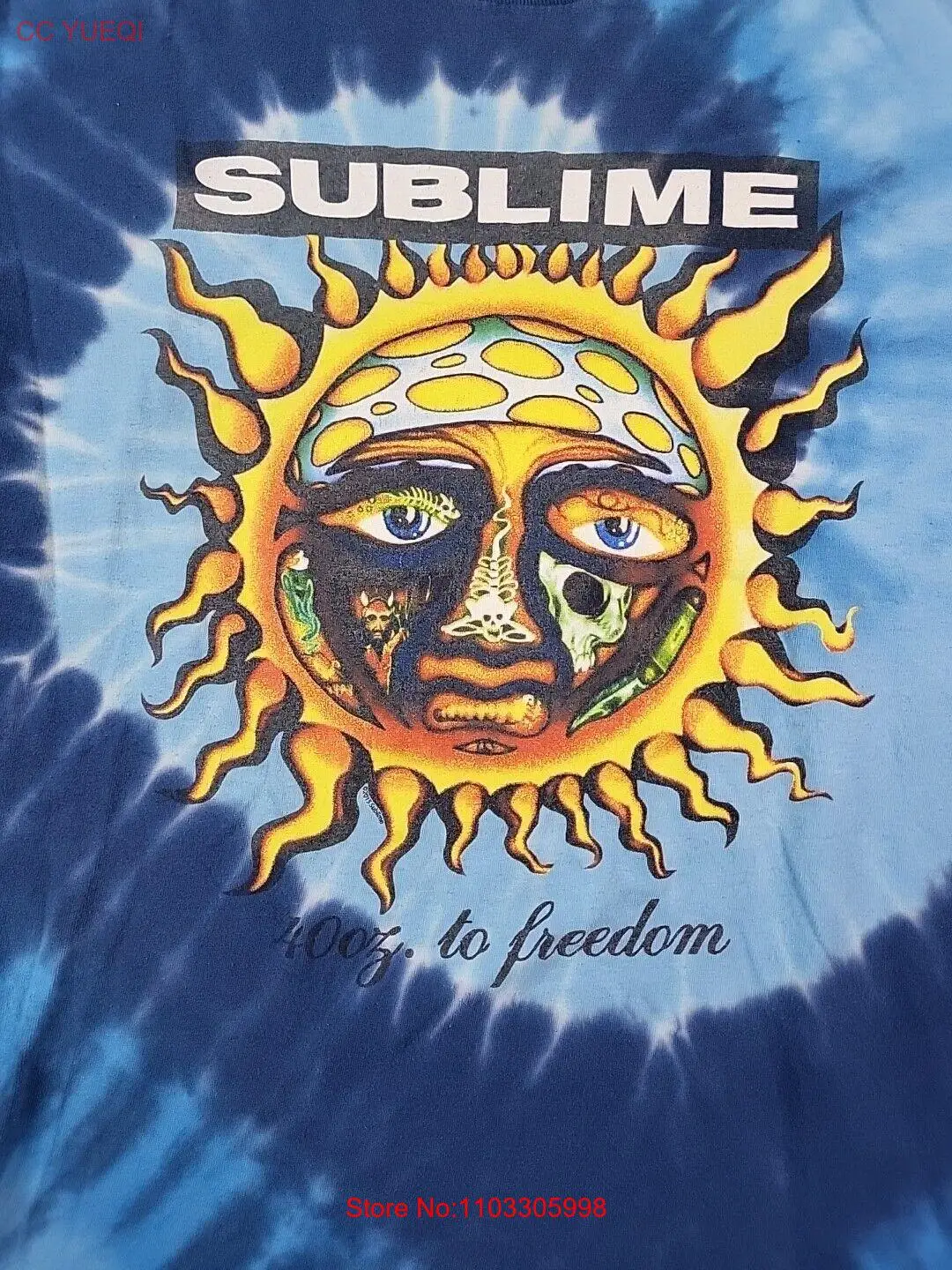 2015 Suplime 40oz To Freedom Tie Dye футболка, размер маленький (S), 19,5x26 дюймов