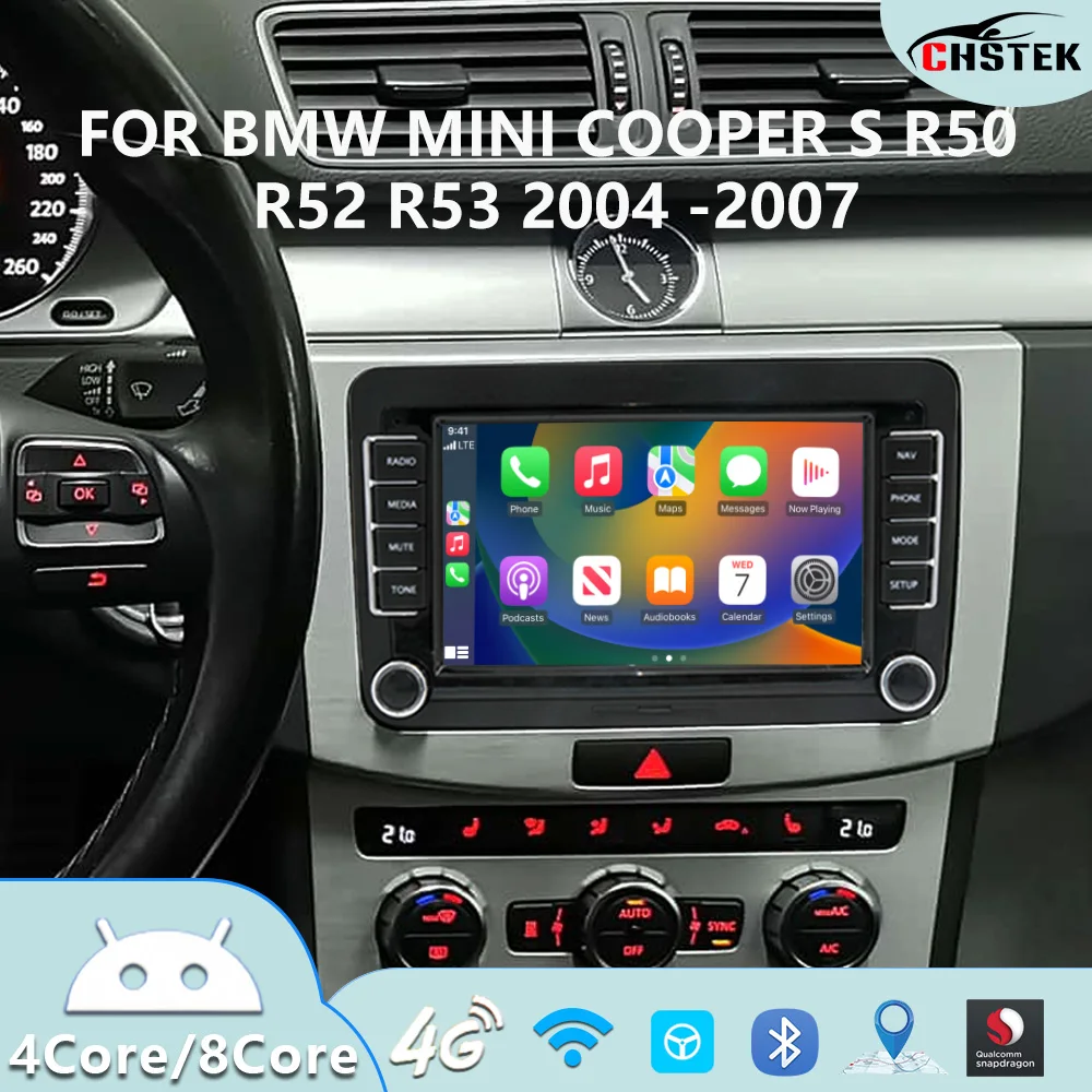 

CHSTEK Navigation Carplay for Volkswagen Scirocco Golf MK5 Golf MK6 Polo 2005-2012 Car Radio BT GPS WIFI Touchscreen Multimedia