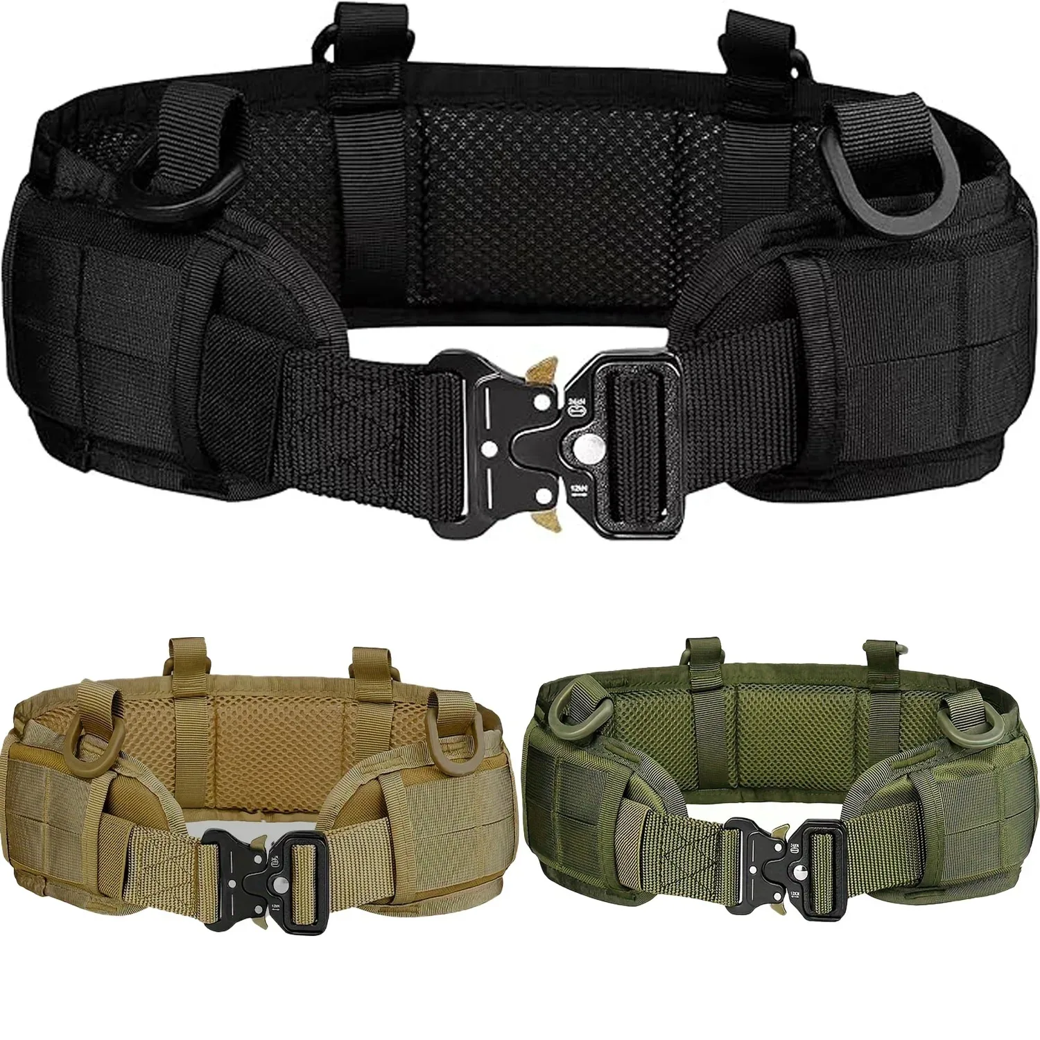 1Pcs Adjustable Padded Utility Waist Belt with Quick Release Buckle Breathable  Support for Hiking Camping Outdoor Work Travel