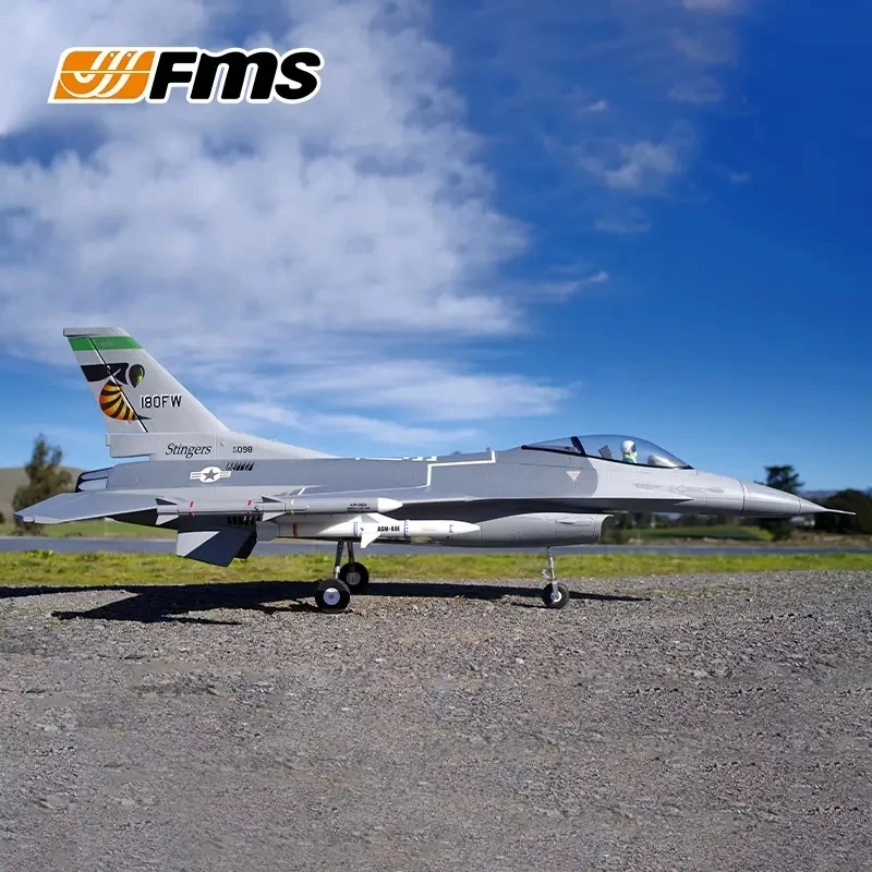 FMS 70mm Channel F-16C Upgraded Edition Realistic Fighter Electric Remote Control Model Racing Fixed Wing Aircraft