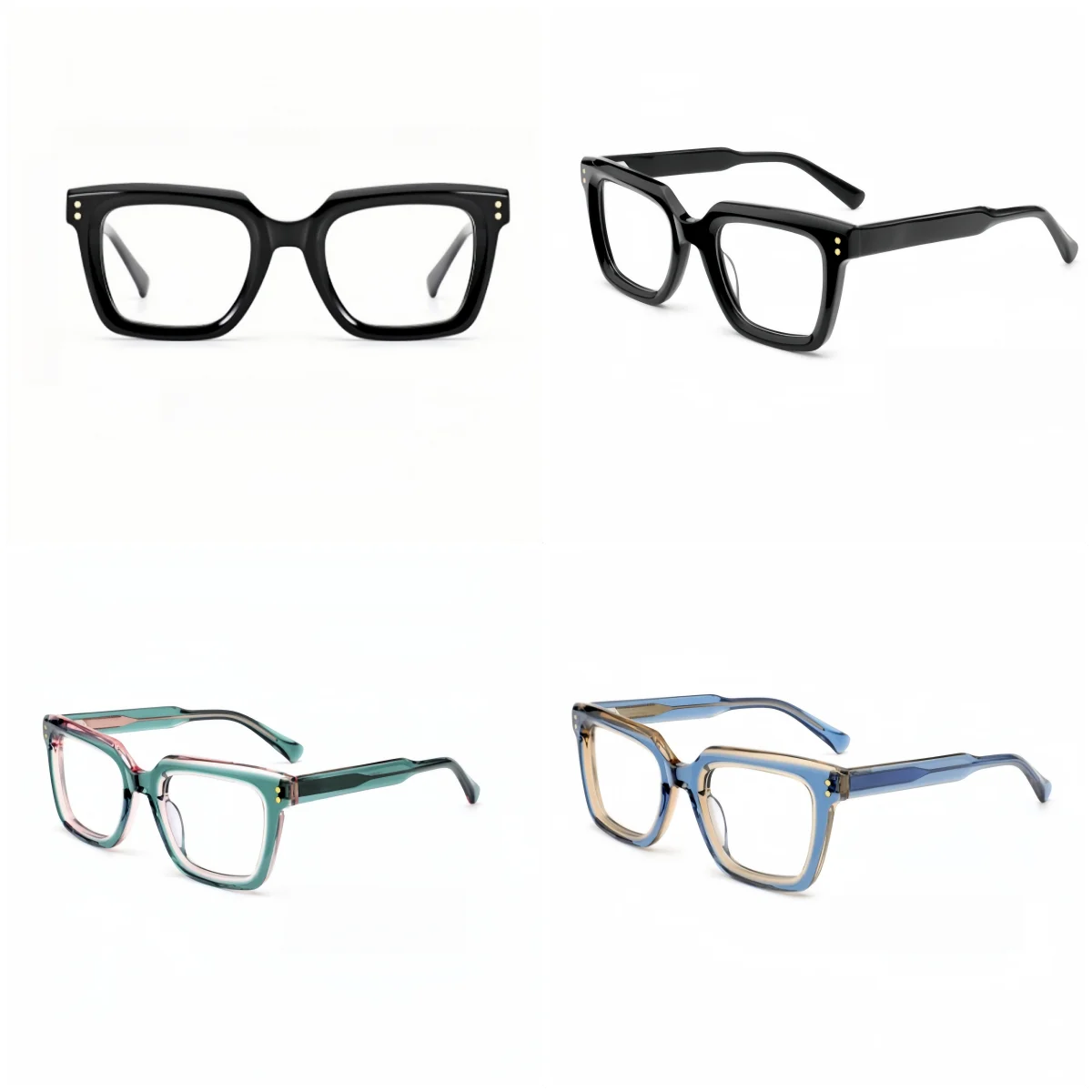 Handmade Acetate Presbyopia Reading Eyeglasses Vintage Men Optical Eyewear Retro Glasses Women Spectacle+25~+600