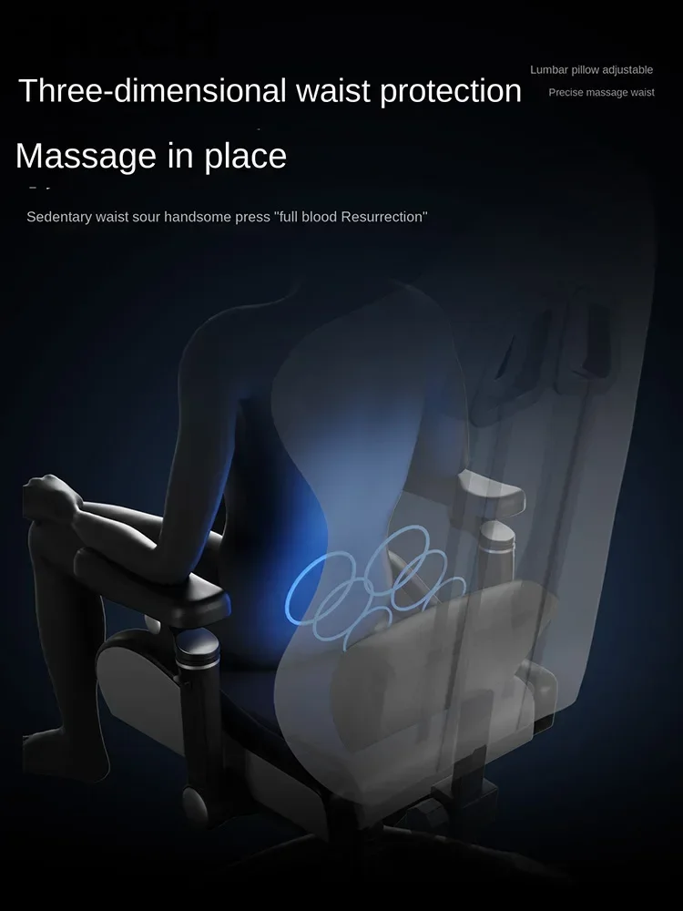 New Gaming Chair 9D Mechanical Dynamic Armrests 3D Lumbar Support Wide Seat Ergonomic Chair Gaming  Live Streaming  Swivel Chair