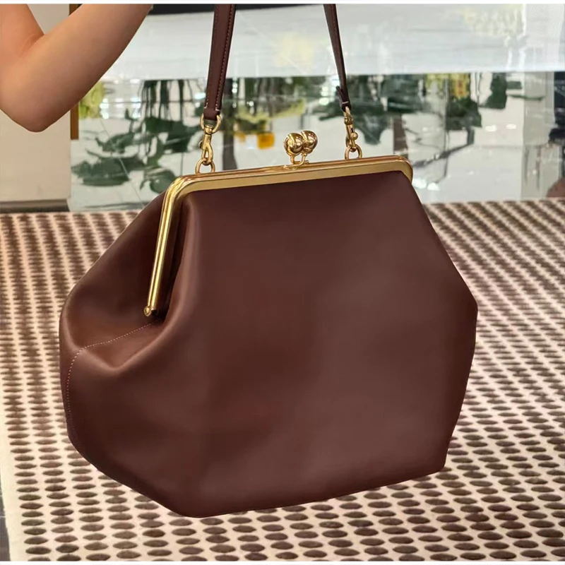Marken-Damenhandtasche Exquisites Unregelmäßiges Design Muschel-Handtasche Luxuriöse Große Kapazität Clip-Clutch Elegante Abendtasche – Detail 7
