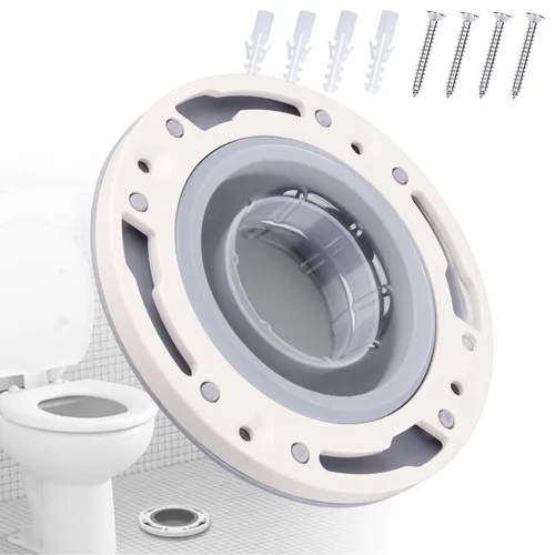 Brida de inodoro de silicona y ABS, Kit de reparación de brida de inodoro Universal gris, repuesto para tubería de residuos especial de 4 pulgadas, 5 pulgadas y 3 pulgadas