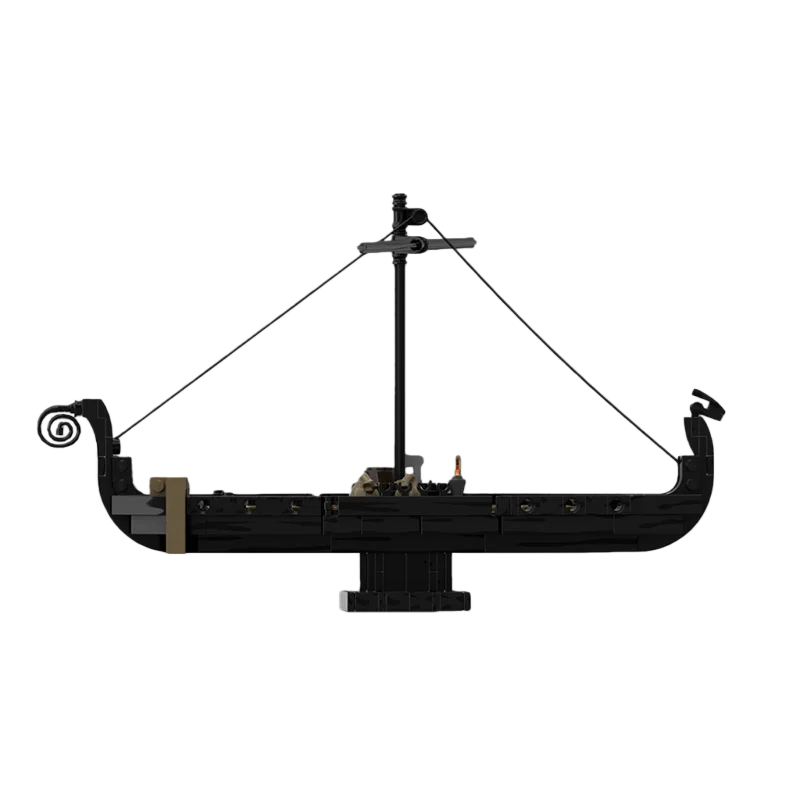 MOC 블록 바이킹 배 모델 피규어 창의적 조립 장난감 세트 - 휴일 동안 모든 애호가를 위한 이상적인 선물