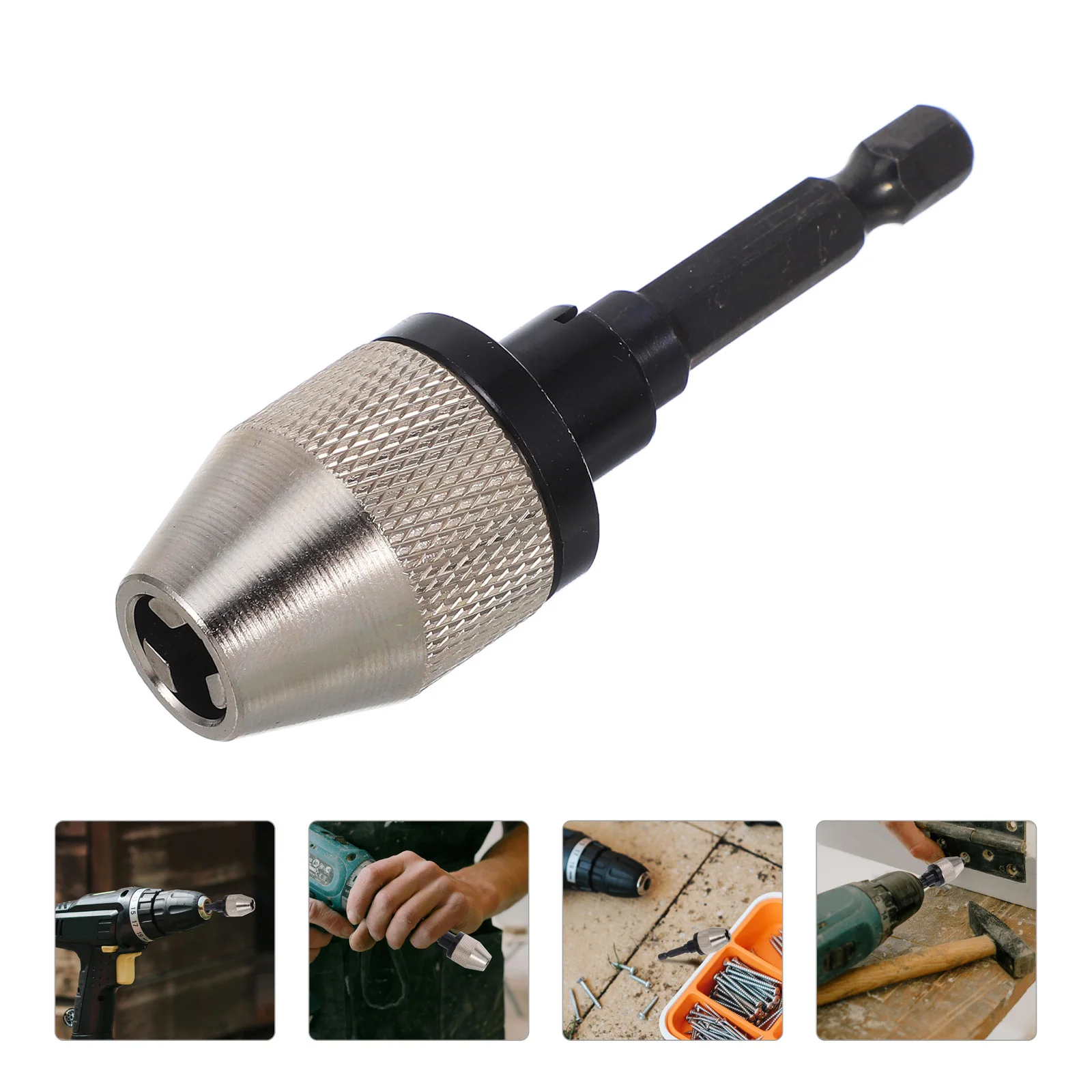 

Hexagonal Shank Keyless 3-Jaw Chuck Converter 0.3-6.5Mm Mini Metal Chuck For Electric Tools Impact Drills Small Drill Bits Diy