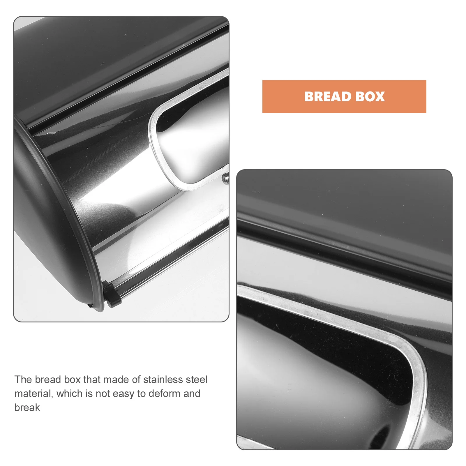 

Large Stainless Steel Bread Box Desktop Bin Multi-Function Kitchen Supplies Wear-Resistant Bread Storage Kitchen Supplies