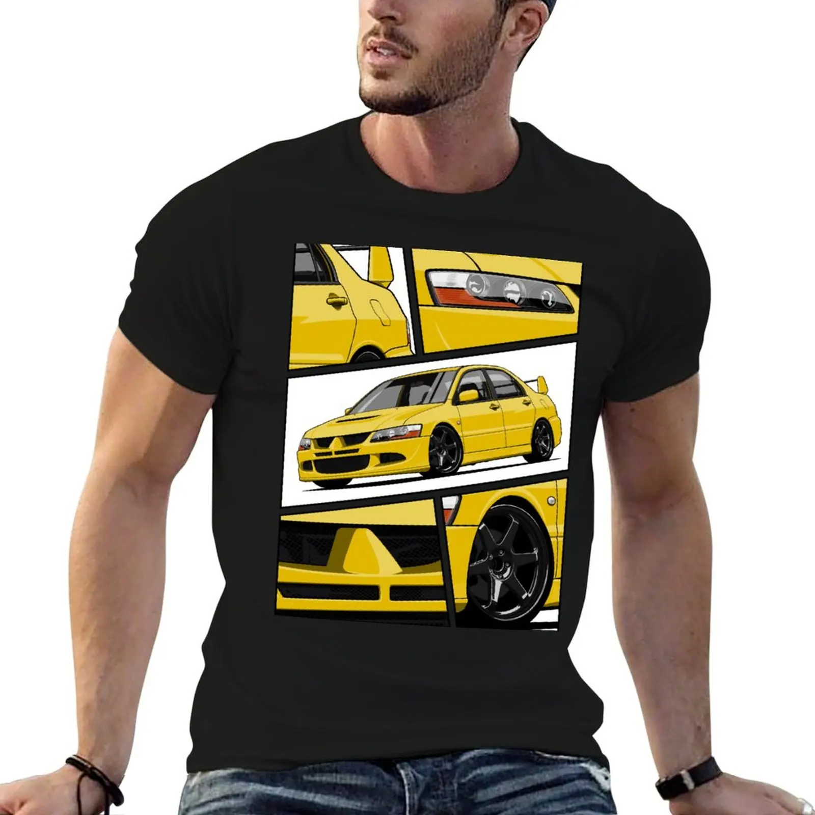 Lancer Evolution VIII (Yellow) T-Shirt Thanksgiving Day Tee Top