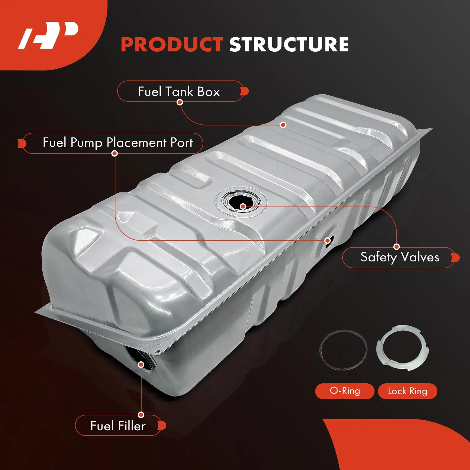 A-Premium 22 Gallons Fuel Tank for Lincoln Continental 1974 Ford LTD Custom 500 Galaxie 500 1974 Mercury Marquis Monterey 1974