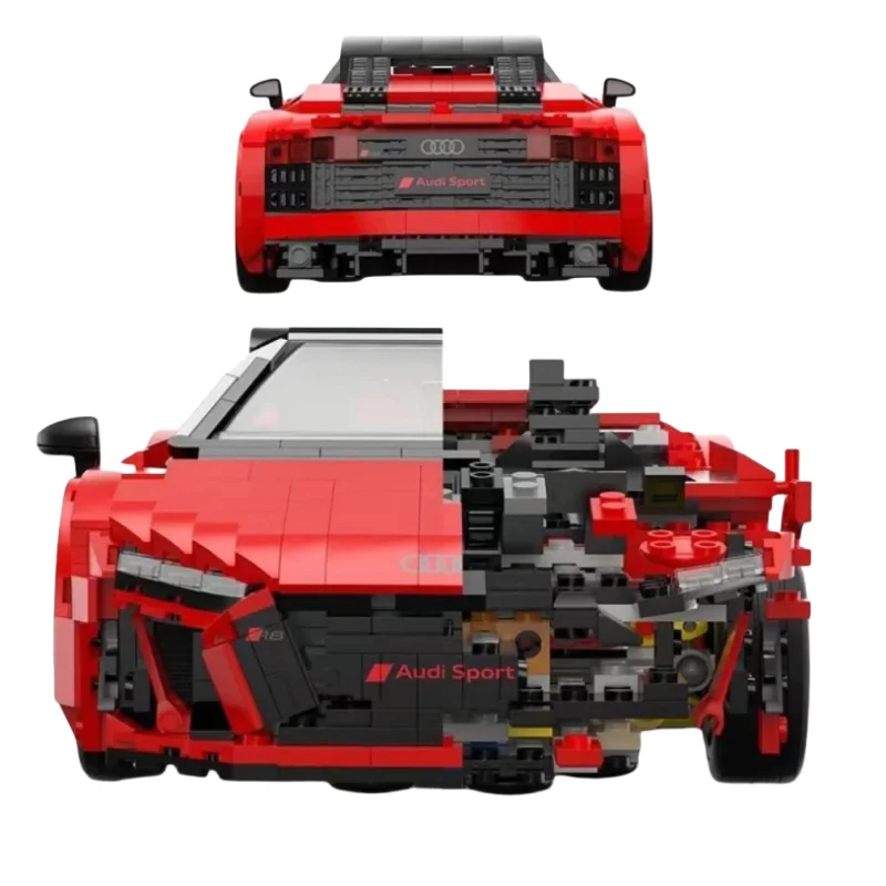 1:14 Audi R8 Super Sport Car Building Blocks Speed Champions Racing Vehicle Model Toys Bricks for Children Gifts