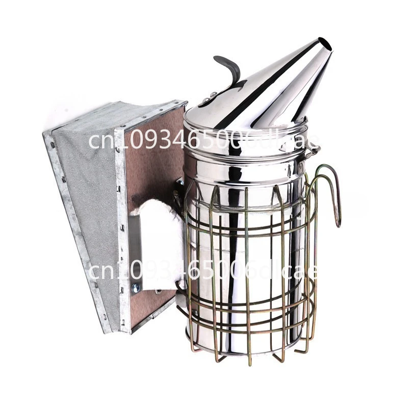 Beekeeping Tools Wholesale Manual Smoke Sprayer Stainless Steel Pointed Beekeeping Cowhide Gas Bag Smoke Sprayer