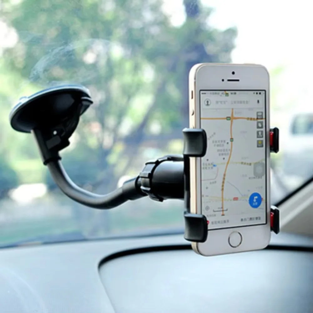 Universal 360° Rotating Car Phone Holder, Windshield & Dashboard Mount, GPS Phone Stand, Suporte De Celular Auto Acessórios