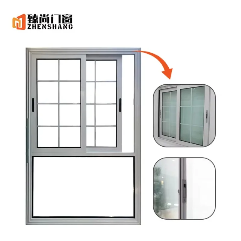 High Quality Sliding Window Aluminum Frame Security Metal Grill Home Commercial Use