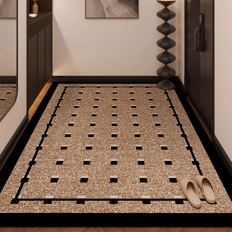 Entrance Door Mat Wear-resistant Dust-resistant Dirt-resistant Floor Mats Big Size Loop Pile Carpet Modern Style Home Decor Rug