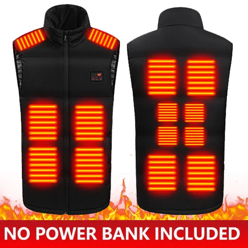 Winter smart heating vest USB electric heating stand-up collar shawl heating vest men's casual Smart Hot pants Sports