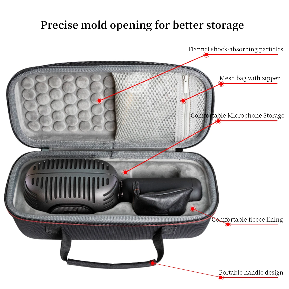 Hard EVA Microphone Storage Bag for JBL KMC650U KMC650 Wireless Integrated Box Bluetooth K Song Travel Carrying Case