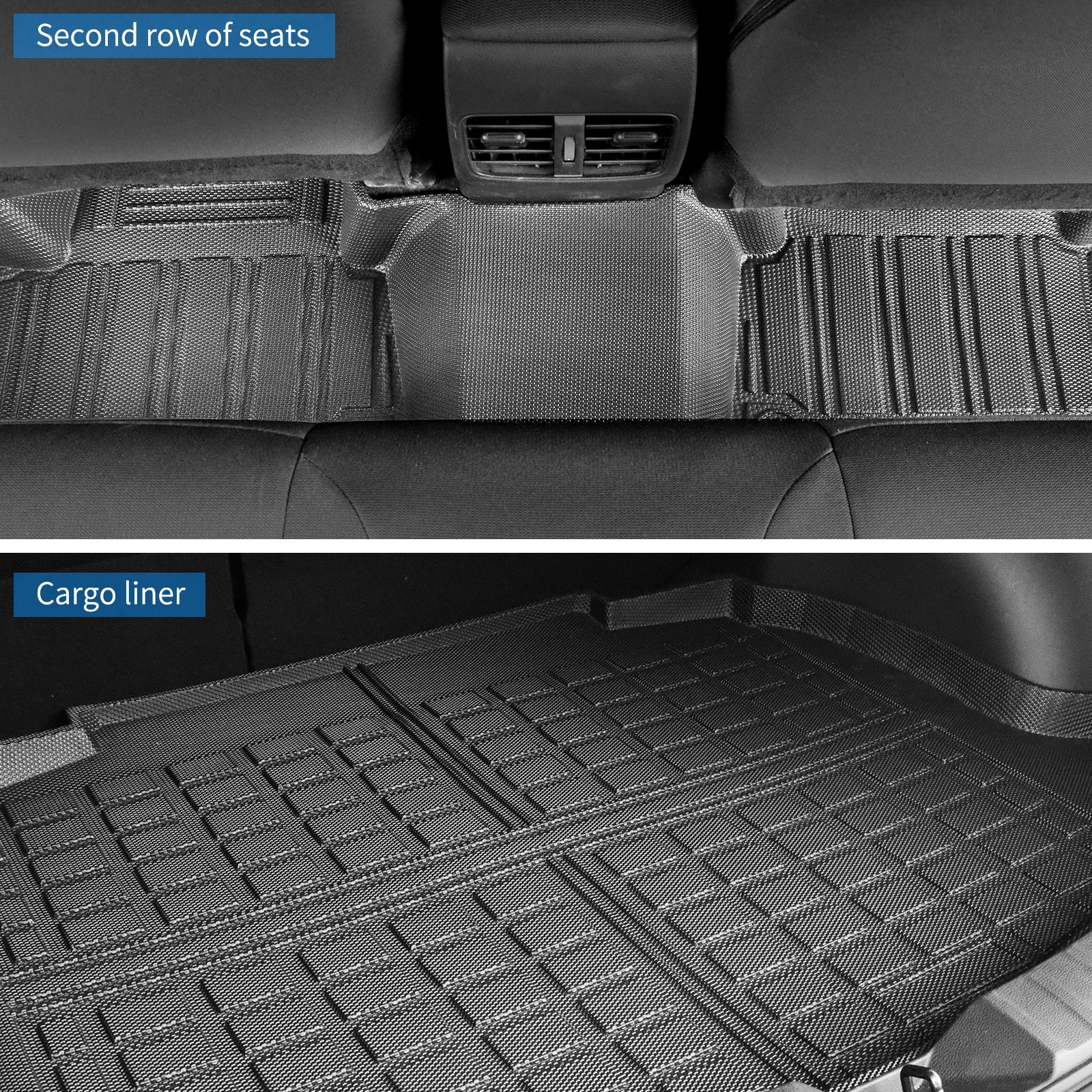 LHD For Hyundai Santa Fe 2024-2025 7 Seats TPE Floor Mats & Rear Trunk Mat Anti-Slip Dirt-Resistant Cargo Liner Set Accessories detail image 10