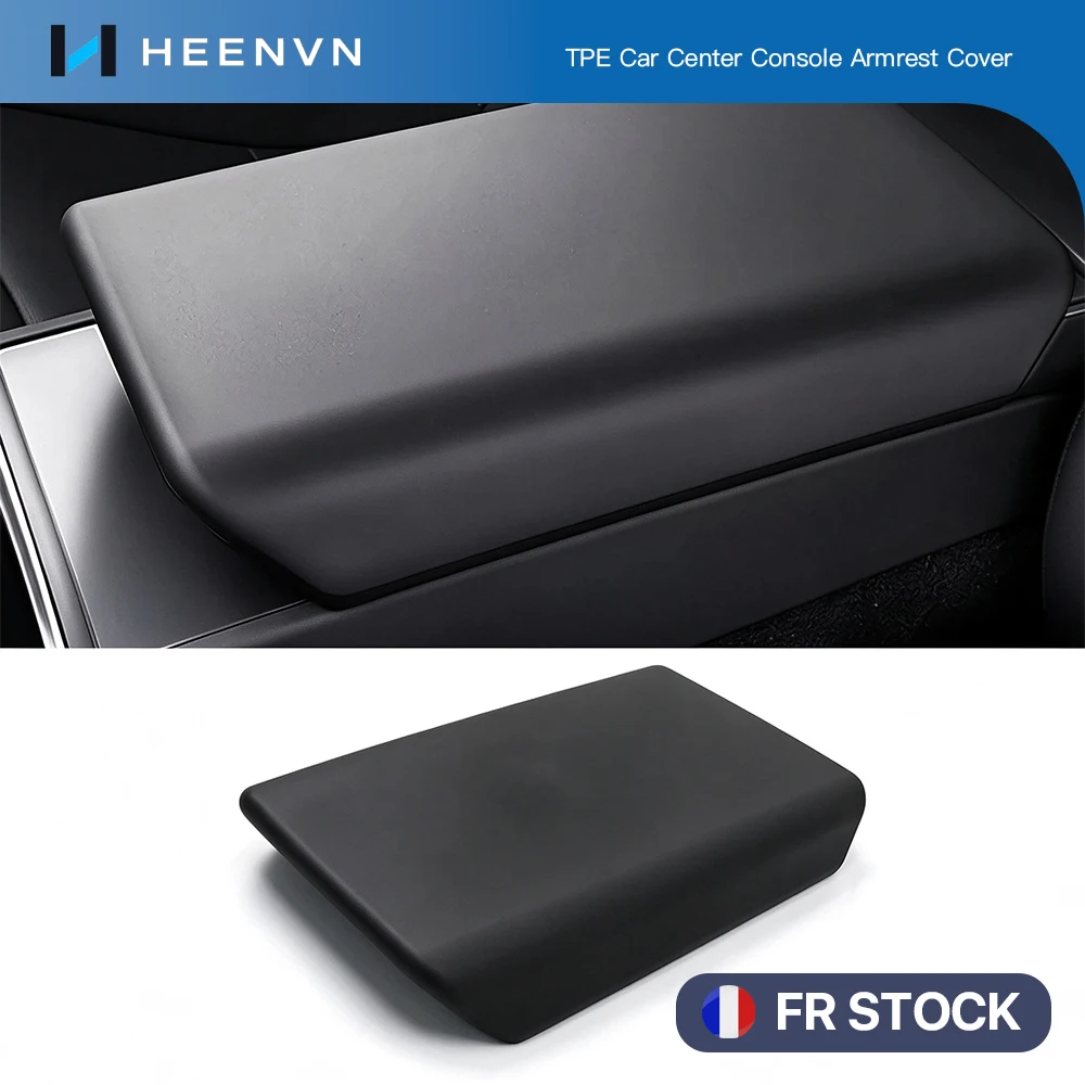 Heenvn Mittelkonsole Armlehnenabdeckung für Tesla Model 3 Highland 2024-2026, Model Y Juniper, Model Y L 2025-2026, TPE, rutschfester Armlehnen-Schutz, Auto-Innenausstattung, Auto-Modifikation