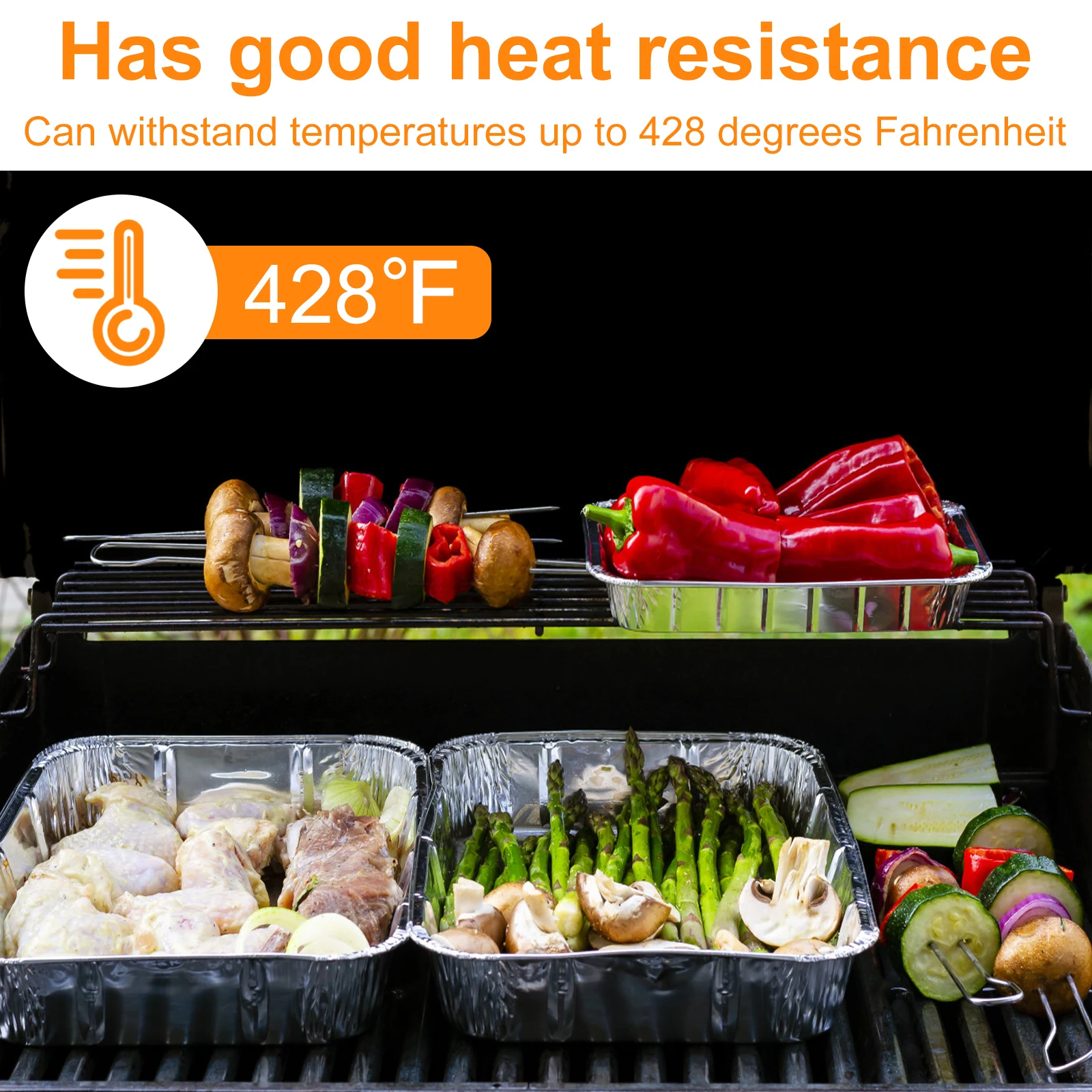 50 Stuks Aluminiumfolie Trays 1100 Ml Non-stick Aluminiumfolie Bakpannen Herbruikbare Food Grade Aluminiumfolie Containers folie Trays