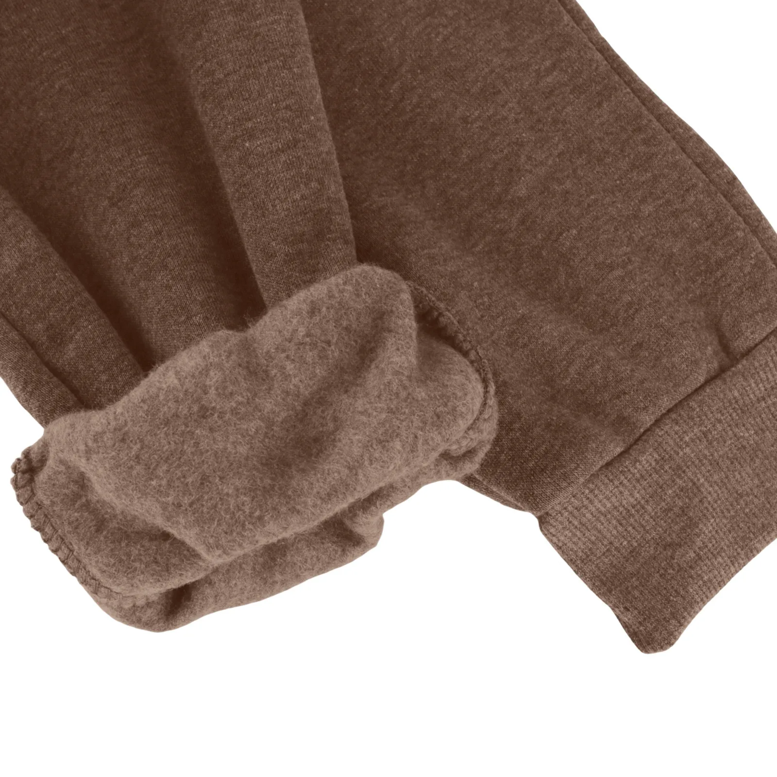 بدلة رياضية رجالية مبطنة بالصوف الحراري مكونة من قطعتين، سويت شيرت بقلنسوة، سترة ركض كاجوال للشتاء في الهواء الطلق بلون واحد #4