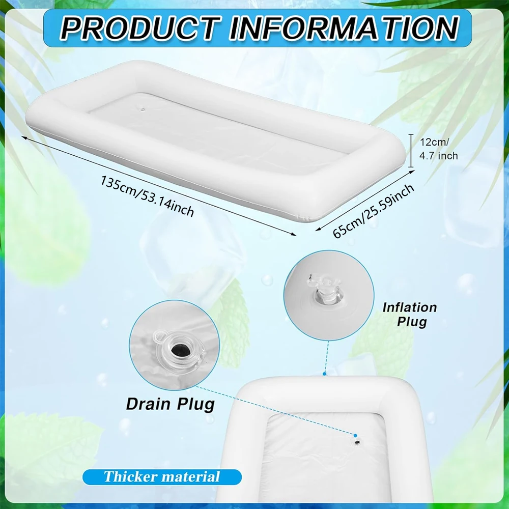 Pool Inflatable Beverage Service Bar, Self-Service Food Cooler With Drain Plug, Suitable For Indoor And Outdoor Pool Parties