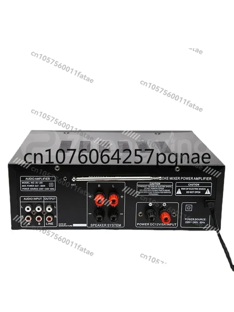 High Power Household Power Amplifier 12V/220V Bluetooth EQ Equalizer Car Outdoor Karaoke Dual-Use