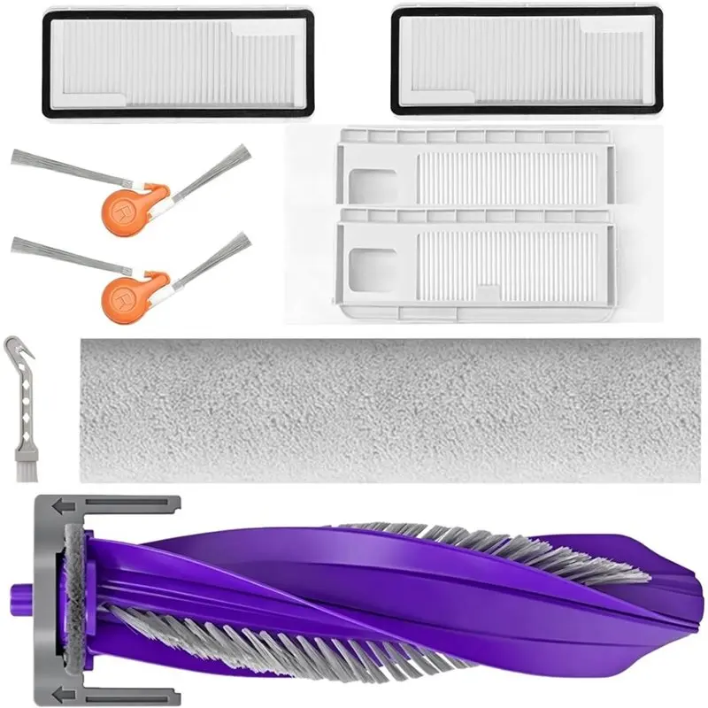 

T83C-For NARWAL Flow 2 Robot Vacuum Cleaner 9-Pack Replacement Accessories Kit Main Side Roller Brush Hepa Filter Dust Bin