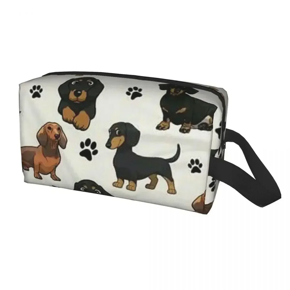 Dachshund Dog Toiletry Bag for Women Badger Sausage the Wiener Puppy Makeup Cosmetic Organizer Lady Beauty Storage Dopp Kit Case