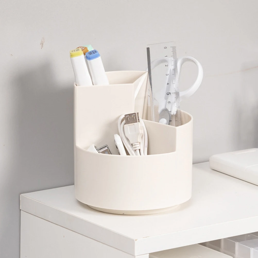 

Multifunctional Stationery Holder Desk ganizer Rotatable Pen Container Pencil Storage Box Bathroom Vanity Multi Grid PP Material