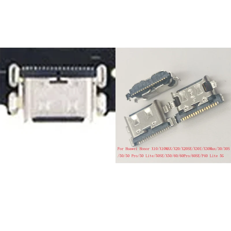 5-100Pcs Charger Port Type C Plug Charging USB Connector For Huawei 30S X20 P40 Lite 5G Honor X30I X10 X30 Max 30 50 60 Pro SE