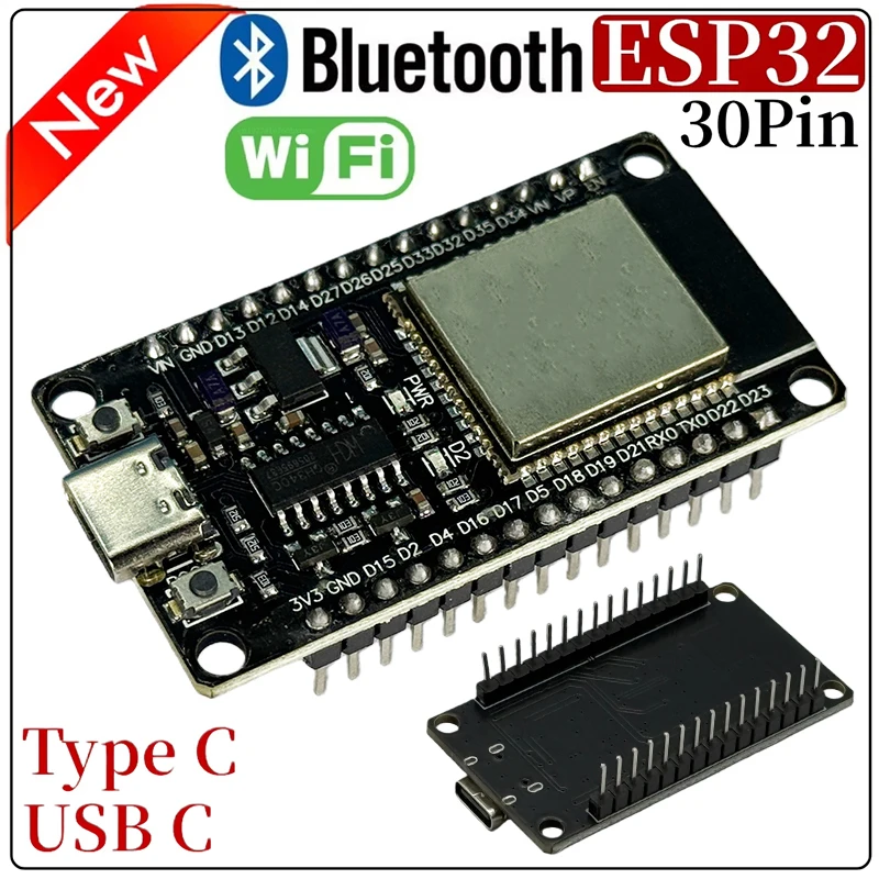 1/3/4/5 Pcs ESP32 Development Board Ultra-Low Power Consumption Dual Core WiFi+Bluetooth-compatible Wireless Module TYPE-C 30Pin