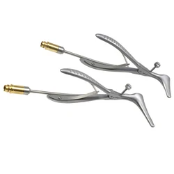 Two Type Choices Nasal Speculum Spreader Rhinoscope with Light Guide Stainless Steel Nasal Instrument 202mm